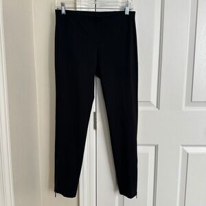 Eileen Fisher Black XS Ankle Pants Zipper Detail Career‎ Casual Stretch